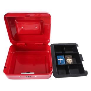 防火 储物盒带锁小收纳盒 家用证件保险箱小型迷你钱箱手提保管箱