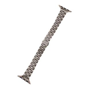 适用苹果手表S11星光色表带applewatch10小蛮腰纤细金属不锈钢表带iwatch9/8/7/6/SE细夏日女表带41/45mm套装