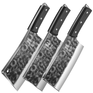 龙泉菜刀家用手工锻打斩切刀具大全锰钢切片刀厨师专用砍骨刀套装