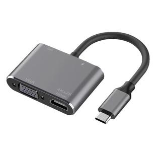 typec拓展坞hdmi投屏扩vga多接口适用华为笔记本苹果联想macbook平板ipad电脑手机连接电视投影仪显示器雷电3