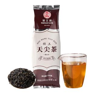 中茶 猴王安化黑茶天尖茶湖南特产黑毛茶装散茶袋茶叶100g