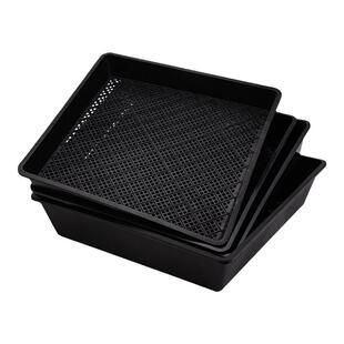 大号塑料加厚芽菜育苗盘多肉托盘育苗盆种菜盘石斛盘玛卡盘穴盘