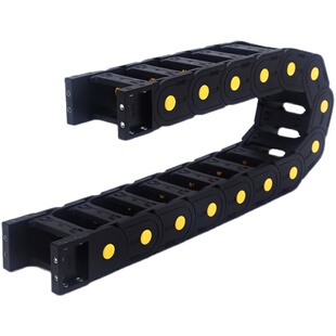 H25机床尼龙拖链桥式封闭坦克链条塑料履带雕刻机电缆穿线槽拖链