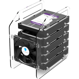 台式电脑3.5寸机械硬盘架透明亚克力多盘位固定外置扩展支架托架