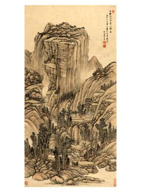 高清艺术喷绘画芯宣纸绢布卷轴画