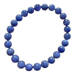 天然坦桑尼亚坦桑石手串女海洋之心紫蓝水晶宝石单圈手链饰品礼物