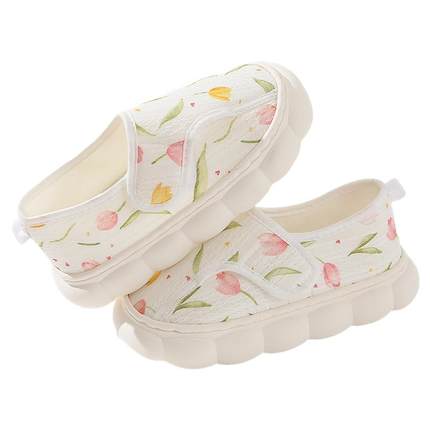 月子鞋秋冬季包跟软厚底拖鞋11月冬产后室内坐月子防滑透气孕妇鞋