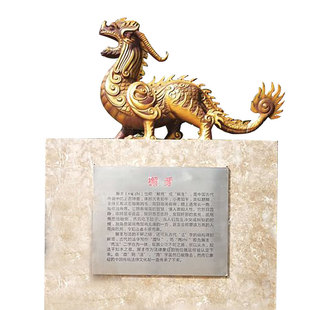 玻璃钢仿铜獬豸法兽法治宪法文化主题雕塑铜雕独角兽雕像装饰摆件