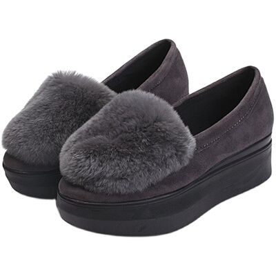 黑色防滑舒适风户外新款毛绒鞋