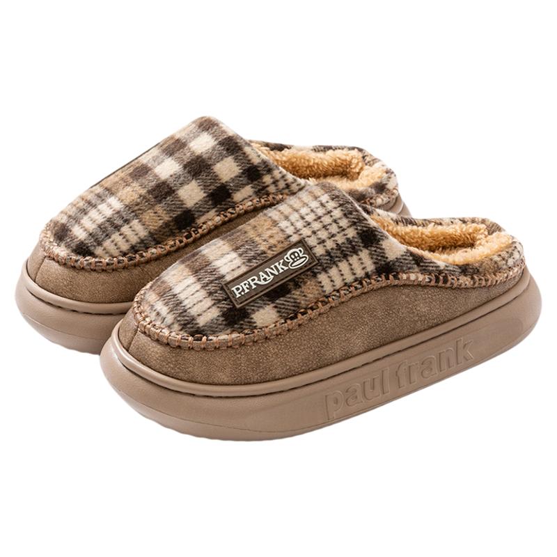 大嘴猴新款棉拖鞋半包跟秋冬季男女保暖加厚居家休闲简约情侣棉鞋