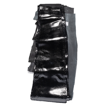 Kering进口黑色蟒蛇皮手工包材料