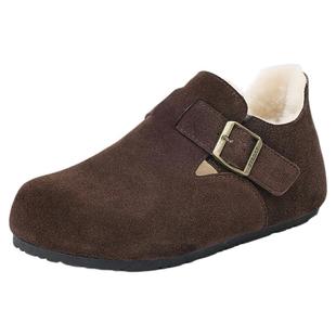 星期六真皮加绒平底羊毛勃肯鞋2025年冬季新款保暖百搭毛毛鞋女鞋