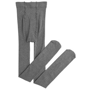 400D灰色亚光棉感显瘦竖条纹收腹提臀连裤袜中厚打底袜秋冬季丝袜