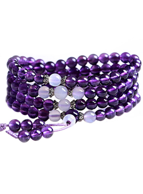 天然6a级白水晶佛珠白晶馈赠手链