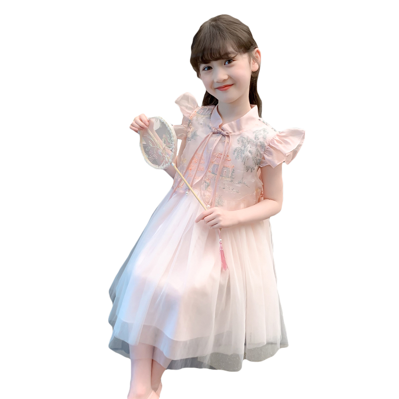 女童夏装2025新款连衣裙儿童夏季国风中式汉服裙子女孩夏款公主裙