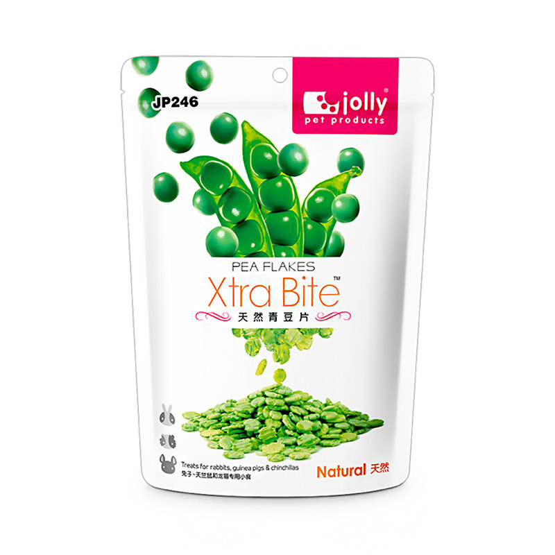Jolly祖莉天然青豆片荷兰猪饲料龙猫粮豚鼠兔子仓鼠香脆零食180g