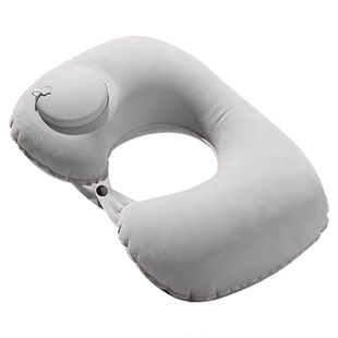 充气u形枕旅行便携折叠冰丝凉感飞机高铁睡觉神器不歪脖护颈神器