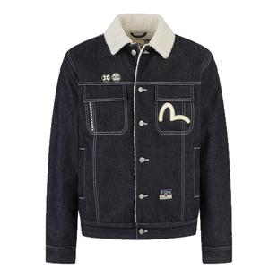 EVISU 福神男士大M嵌条底特律绒领牛仔外套夹克