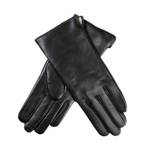 彩色绵羊皮真皮手套女薄款羊毛里简约冬季户外电动车骑行开车驾驶