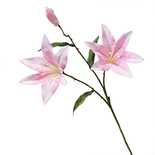 百合花仿真花假花拍照道具家居摆件餐桌装饰花高档绢花小百合插花