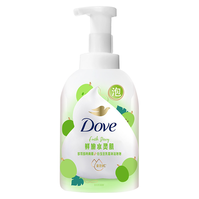 多芬泡泡沐浴露青提豆乳香400g