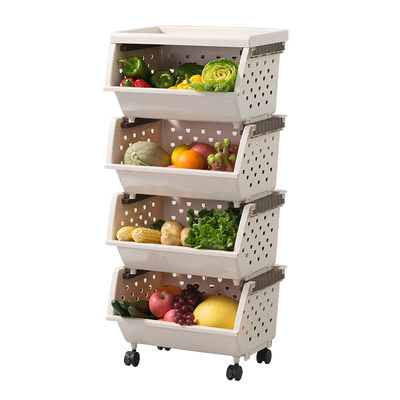 厨房置物架移动小推车果蔬收纳篮