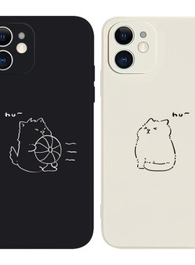 打下手猫狗情侣款苹果安卓手机壳