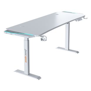 安德斯特寒冰战士max 电竞桌电动升降桌台式桌子书桌白色电脑桌