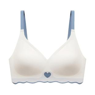 无痕乳胶内衣少女学生夏季薄款大胸显小胸运动罗丽丝无钢圈文胸罩
