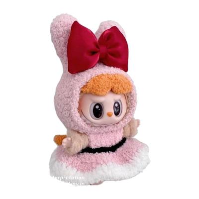 拉布布搪胶坐坐派对甜丝丝衣服可口可乐labubu一二代坐姿娃衣套装