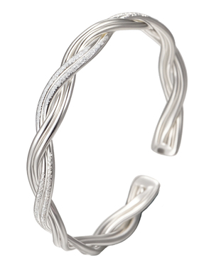 足银手镯9999情牵纯银手镯