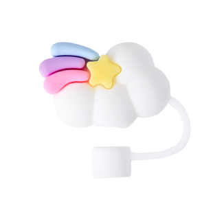 8mm吸管防尘塞 通用吸管帽食品硅胶吸管盖星风玻璃吸管可爱保护套