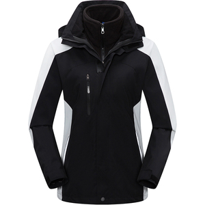 户外冲锋衣女三合一可拆卸两件套防风加绒厚登山服外套定制印logo