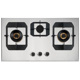 波曼登L6三眼燃气灶定时不锈钢猛火天然气液化气灶煤气灶家用双灶