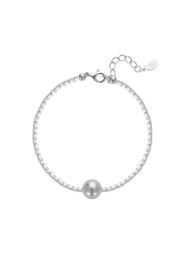 轻奢百搭纯银碎银子珍珠手链