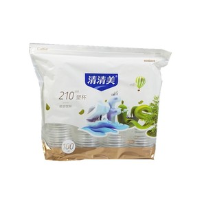 整箱清清美一次性杯子饮水杯航空杯塑料杯纸杯加厚包邮6308
