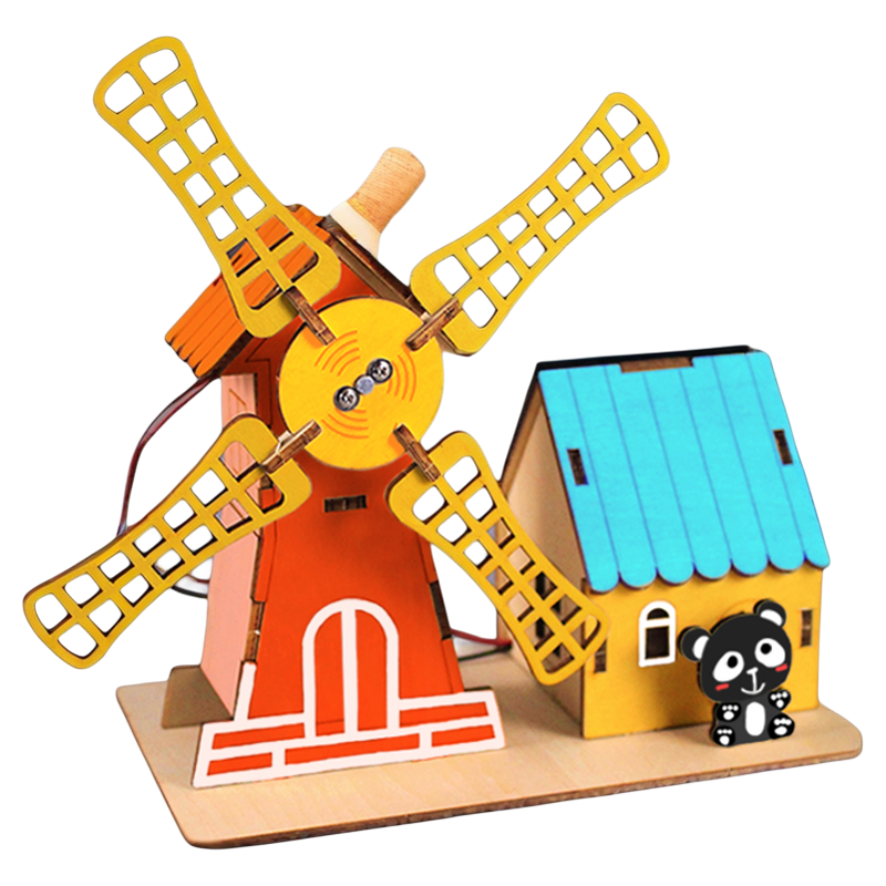 科学小手工太阳能风车