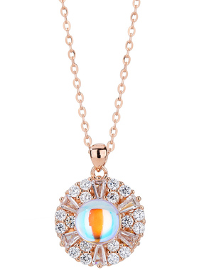 【新品】吊坠银项链女款2025新款高级感轻奢小众银饰品首饰锁骨链