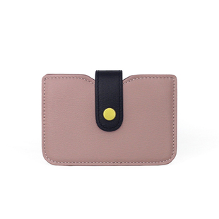 日韩原创山羊皮手风琴卡包女士复古真皮迷你搭扣小卡套可爱零钱包