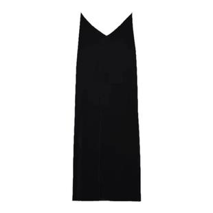 秋冬新款韩版两件套V领金丝绒吊带连衣裙长裙女宽松显瘦a字裙