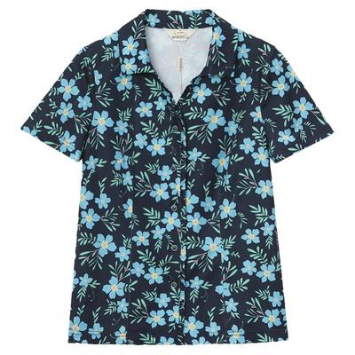 妙采短袖印花度假衬衫