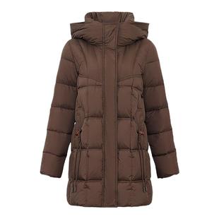 黛玛诗秋冬新款时髦保暖连帽羽绒服女小个子短款外套老钱风