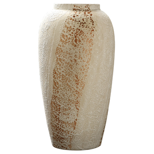 新中式侘寂风陶瓷花瓶摆件客厅插花干花水培花器复古禅意陶罐粗陶