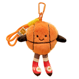 运动系列公仔挂件篮球足球羽毛球网球玩偶毛绒挂饰情侣包包钥匙链