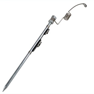 一体全金属插地式鱼竿迷你便携金属超短海竿冰钓竿筏钓杆鱼轮套装