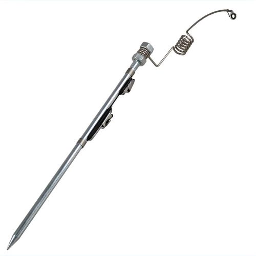 一体全金属插地式鱼竿迷你便携金属超短海竿冰钓竿筏钓杆鱼轮套装