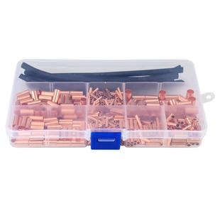 紫铜GT小铜管连接管电线接头端子压接小铜管对接端子连接器套装盒