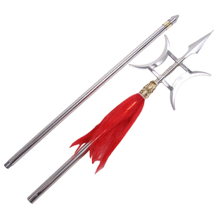 方天画戟 可拆卸双戟 双月天戟双面未开刃 不锈钢兵器 十八般武器