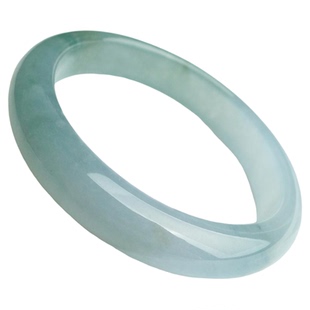 春草凝露糯冰种油青飘花玉石手镯轻奢翡翠处理天山翠玉镯女日常戴