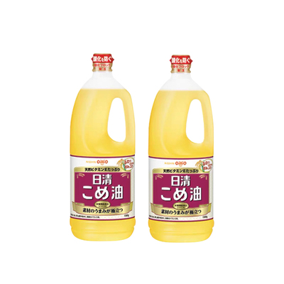 日本进口日清米糠油1300g2瓶